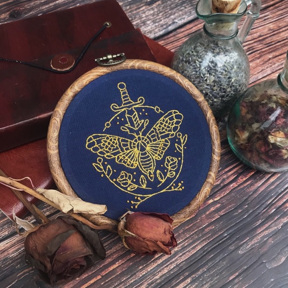 ๐๐ Handmade Moth Embroidery ๐๐ - Picture 3 of 3